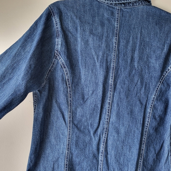 Asos medium wash button down women's denim shirt Size 6 - Picture 4 of 12